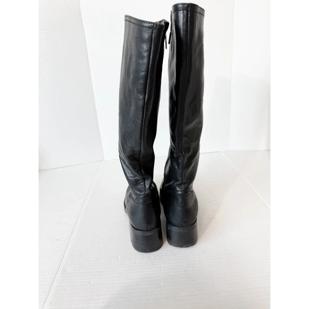 Blondo Camrin Womens Waterproof Black Leather Knee High Boot Size 8 FLAW